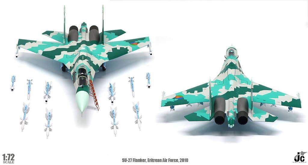 Sukhoi Su-27 Flanker  Eritrean Air Force, Eritrea, 2010 - JC Wings  1:72 - JCW-72-SU27-007