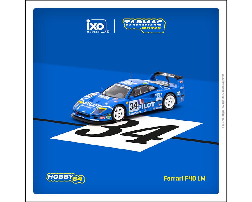 Ferrari F40 LM 24h of Le Mans 1995 M. Ferté / O. Thévenin / C. Palau - Tarmac - 1/64 - T64-075-95LM34 Passion Diecast