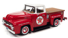 Texaco Truck Series No.39 - 2022 1956 Ford F100 Service Station Pickup Truck Red - Auto World & Round 2 - 1/24 - CP7961