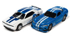 Mopar Pack - 2008 Dodge Viper SRT 10 - 2014 Dodge Challenger R/T - Set of 2 - Johnny Lightning - 1:64 - JLSP319 A