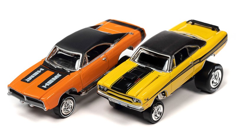 Hemi Zinger Pack - 1970 Plymouth Road Runner - 1969 Dodge Charger R/T - Set of 2 - Johnny Lightning - 1:64 - JLSP318 A