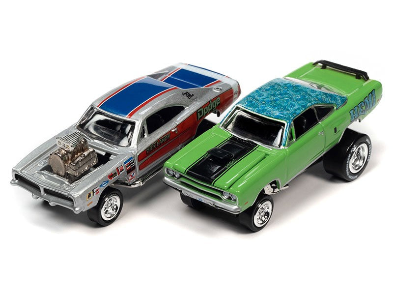 Hemi Zinger Pack - 1970 Plymouth Road Runner - 1969 Dodge Charger R/T - Set of 2 - Johnny Lightning - 1:64 - JLSP318 B