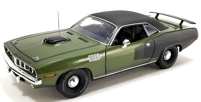 1971 Plymouth Hemi Cuda in Ivy Green with Vinyl Top Limited Edition - ACME - 1/18 - A1806132VT - Passion Diecast 