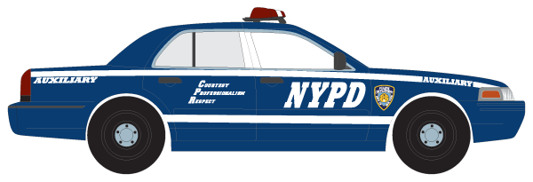 2001 Ford Crown Victoria - NYPD Auxiliary Interceptor (Lights and Sound)