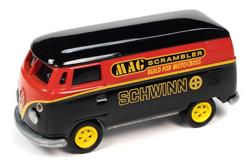 BMX/Freestyle Bikes Pack - Schwinn 1965 VW Type 2 - Mongoose 1976 Ford Van - Set of 2 - Johnny Lightning - 1:64 - JLSP342 B