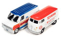 BMX/Freestyle Bikes Pack - Schwinn 1965 VW Type 2 - Mongoose 1976 Ford Van - Set of 2 - Johnny Lightning - 1:64 - JLSP342 A