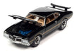 1972 Oldsmobile 442 W30 in Black with Gold Hood and Side Stripes - Johnny Lightning - 1/64 - JLSP339 B Passion Diecast