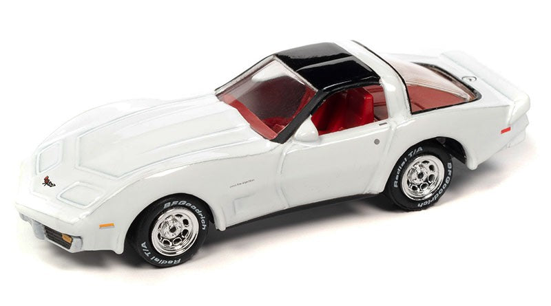 1982 Chevrolet Corvette in Gloss White - Johnny Lightning - 1/64 - JLSP338 A Passion Diecast