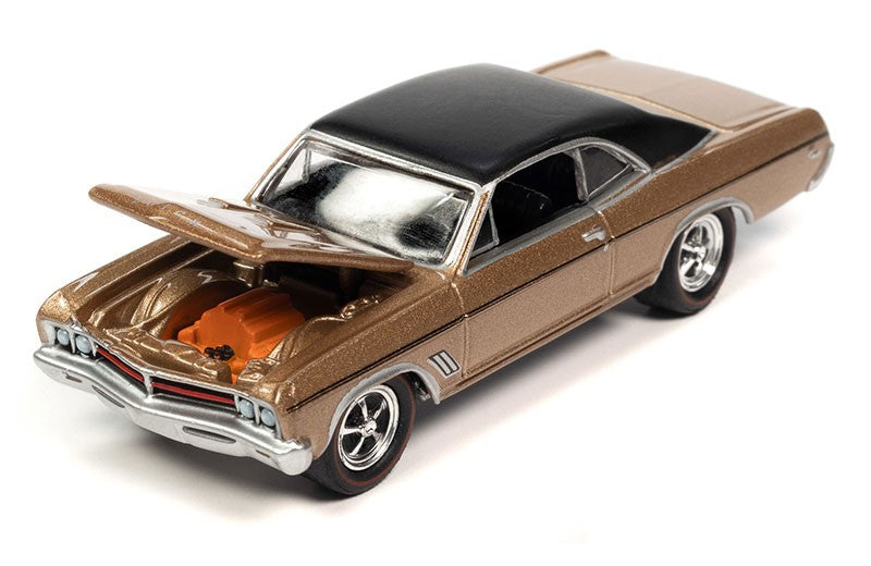 1967 Buick GS 400 in Gold Mist Poly with Flat Black Roof - Johnny Lightning - 1/64 - JLSP337 A Passion Diecast
