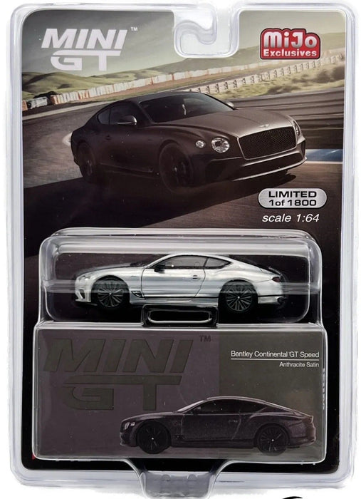 CHASE Bentley Continental GT Speed 2022 Anthracite Satin - Mini GT - 1:64 - MGT00442GR Passion Diecast