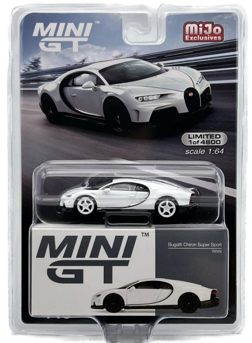 CHASE Bugatti Chiron Super Sport Blanc - Mini GT - 1:64 - MGT00440GR Passion Diecast