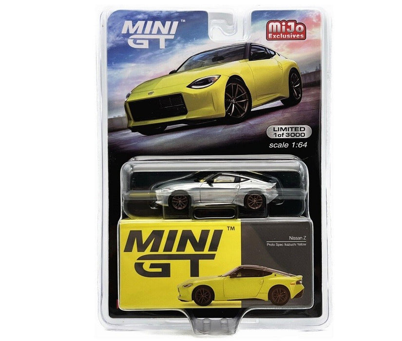 CHASE CAR Mini GT - 1:64 - Nissan Z Proto Spec 2023 Jaune Ikazuchi - Mijo Exclusives USA - MGT00415GR Passion Diecast