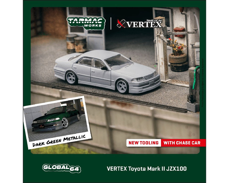 VERTEX Toyota Mark II JZX100 - Green - Tarmac - 1/64 - T64G-024-GR Passion Diecast