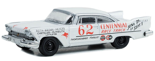 No.62 Joe Giba - 1957 Plymouth Savoy - Pikes Peak International Hill Climb Series 1 - 1/64 Greenlight - 13330 A