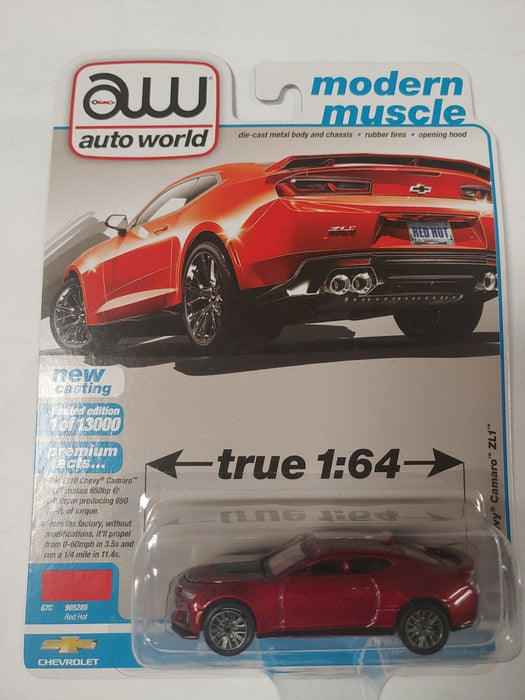 CHASE 2018 Chevrolet Camaro ZL1 Red  - Auto World 1:64  - AWSP059 BGR