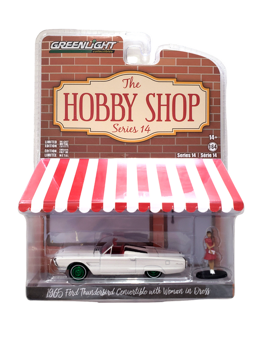 GreenMachine 1965 Ford Thunderbird Convertible (Tonneau Cover) - The Hobby Shop Series 14 - 1/64 Greenlight - 97140 BGR