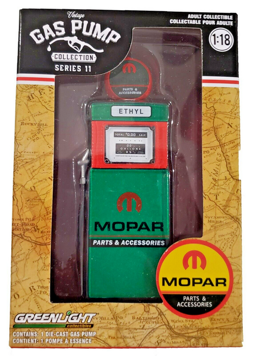 GreenMachine 1951 Wayne 505 Gas Pump MOPAR Parts & Accessories - Series 11 - Greenlight  1/18 14110 BGR - Passion Diecast 