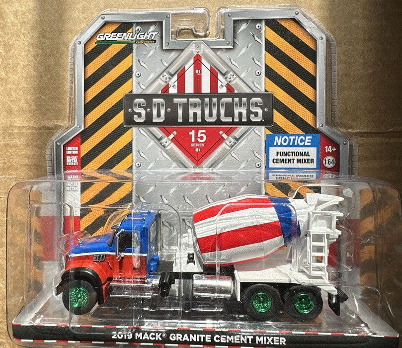 GreenMachine 2019 Mack Granite Cement Mixer - S,D. Trucks Series 23 - Greenlight  1/64 - 45150 CGR