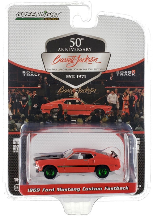 GreenMachine 1969 Ford Mustang Custom Fastback  - Barrett-Jackson 'Scottsdale Edition' Series 11 - 1/64 Greenlight - 37270 CGR