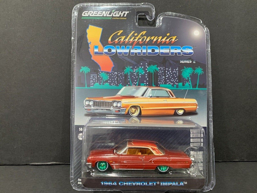 GreenMachine 1963 Chevrolet Impala Continental Kit in Copper Brown - California Lowriders Series 2 -1/64 Greenlight - 63030 BGR