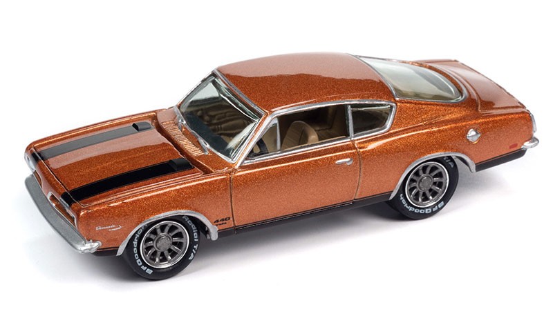1969 Plymouth Barracuda in Bronze Fire - Johnny Lightning - 1/64 - JLSP354 B Passion Diecast