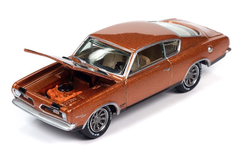 1969 Plymouth Barracuda in Bronze Fire - Johnny Lightning - 1/64 - JLSP354 B Passion Diecast
