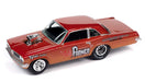 1963 Pontiac Tempest in Orange and Gold - Funny Farmer - Johnny Lightning - 1/64 - JLSP355 A Passion Diecast