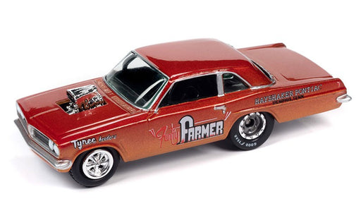 1963 Pontiac Tempest in Orange and Gold - Funny Farmer - Johnny Lightning - 1/64 - JLSP355 A Passion Diecast