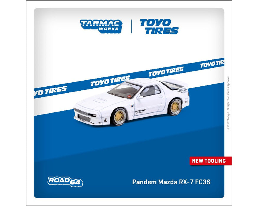 Pandem Mazda RX7 FC3S Toyo Tires - White - Tarmac - 1/64 - T64R-066-WH