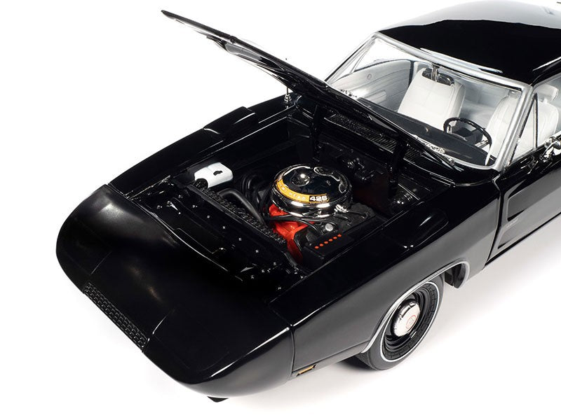 1969 Dodge Charger Daytona in X9 Black - Auto World / American Muscle - 1/18 - AMM1310 Passion Diecast