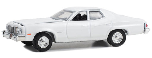 Police - 1974-76 Ford Gran Torino Sedan in White (WITHOUT LIGHT AND PUSH BAR) - Hobby Exclusive - 1/64 Greenlight - 43012 A