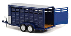 14' Livestock Trailer in Dark Blue - Hitch & Tow Trailers - Hobby Exclusive - 1/64 Greenlight - 30425 Passion Diecast