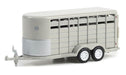 14' Livestock Trailer in Gray - Hitch & Tow Trailers - Hobby Exclusive - 1/64 Greenlight - 30424 Passion Diecast