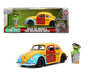 1959 Volkswagen Beetle With Oscar The Grouch Figure - Sesame Street - Hollywood Rides -  Jada 1/24 - 32801
