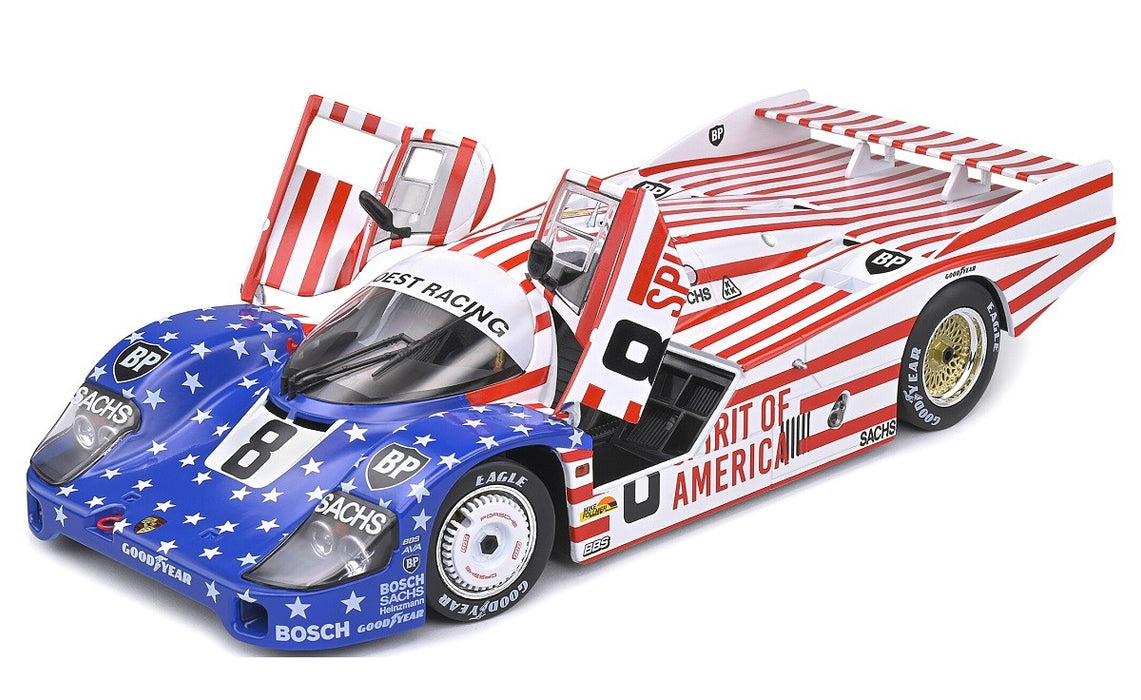 PORSCHE 956LH  No 8 SPIRIT OF AMERICA - 24H LE MANS - 1986  - Solido  1/18  S1805503