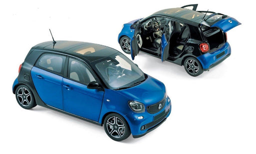 Smart Forfour 2015  Bleu Et Noir  Norev 1/18 183435