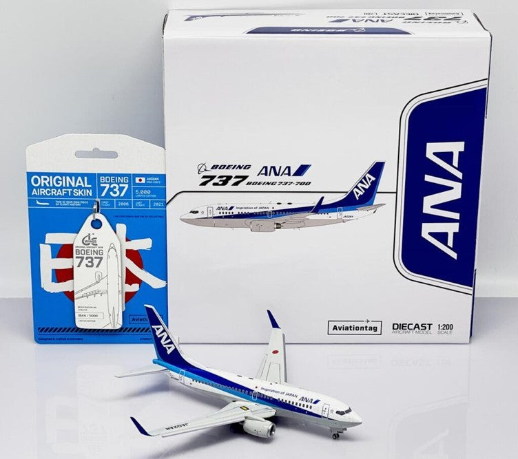 ANA B737-700 JA02AN (with Aviationtag)  - JC Wings - 1/200 - SA2ANA023