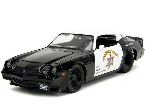 1979 Chevrolet Camaro Z28 Police - Black and White - Bigtime Muscle - Jada 1/24 - 34203 - Passion Diecast 