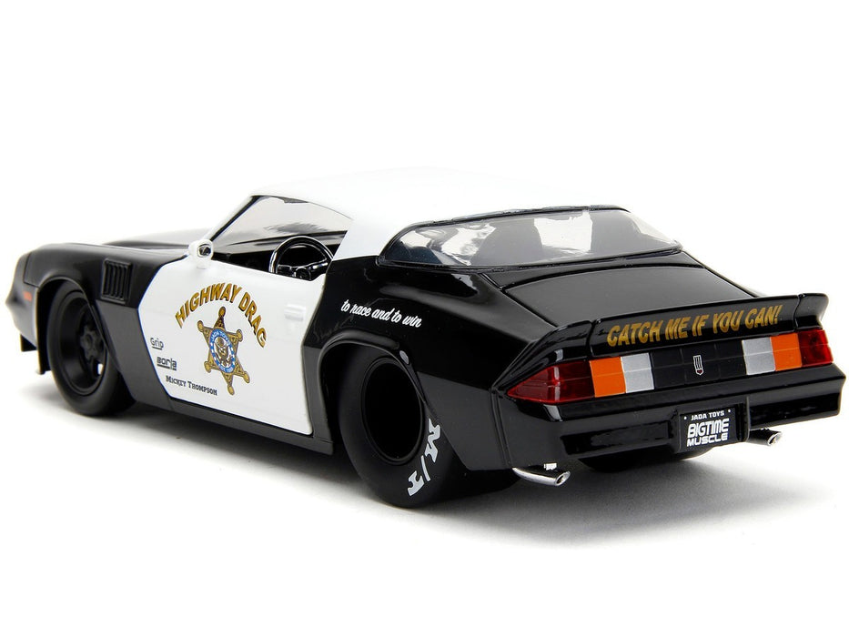 1979 Chevrolet Camaro Z28 Police - Black and White - Bigtime Muscle - Jada 1/24 - 34203 - Passion Diecast 