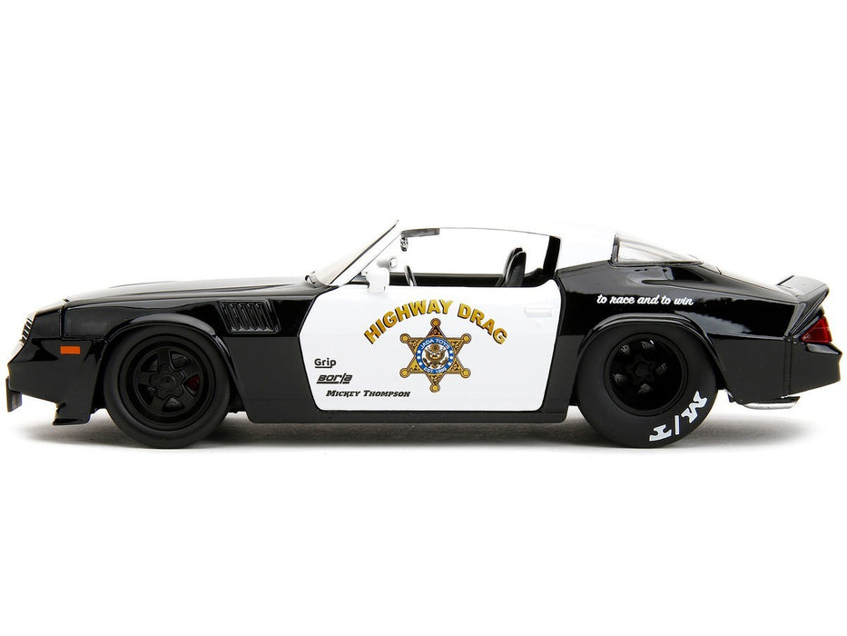 1979 Chevrolet Camaro Z28 Police - Black and White - Bigtime Muscle - Jada 1/24 - 34203 - Passion Diecast 