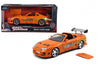 FAST & FURIOUS  TOYOTA SUPRA 1996 BRIAN ORANGE  -  Jada 1/24 - 97168- Passion Diecast