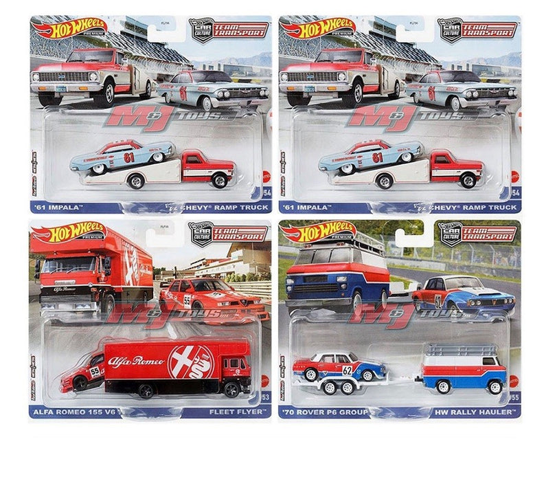 Team Transport U Case 2023 Set of 4 - Hot Wheels - 1/64 - HW-FLF56-956U -  Passion Diecast 