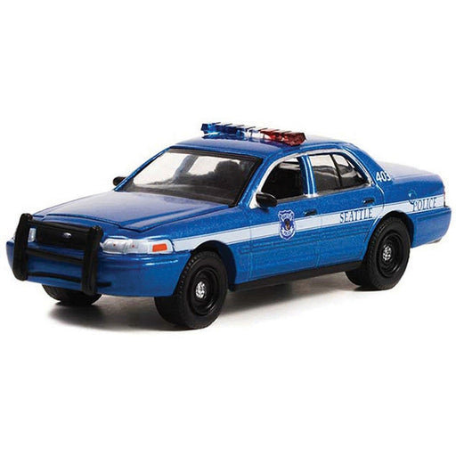 Seattle Police, Seattle Washington - 2001 Ford Crown Victoria Interceptor - Hot Pursuit Series 44 -1/64 Greenlight - 43020 D