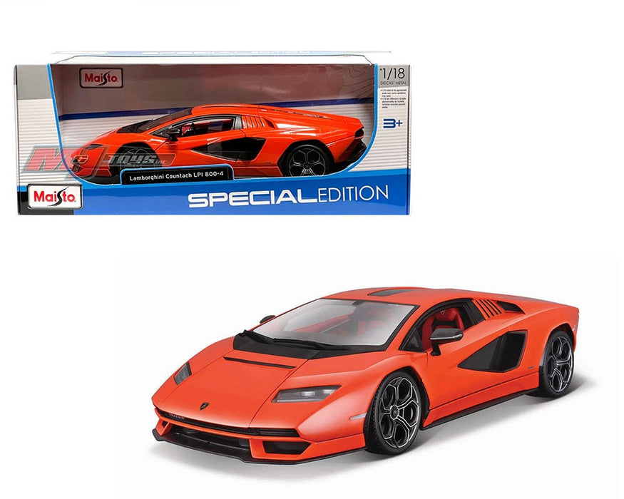 LAMBORGHINI COUNTACH LPI 800-4 ORANGE - 1/18 - MAISTO - 31459OR -  Passion Diecast 
