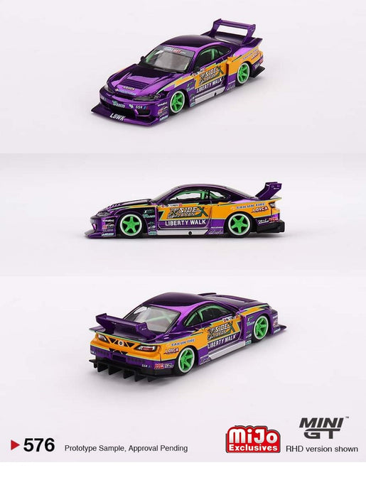 Nissan S15 Silvia LB-Super Silhouette No.555 2022 Formula Drift Japan - Mini GT - 1:64 - MGT00576 Passion Diecast