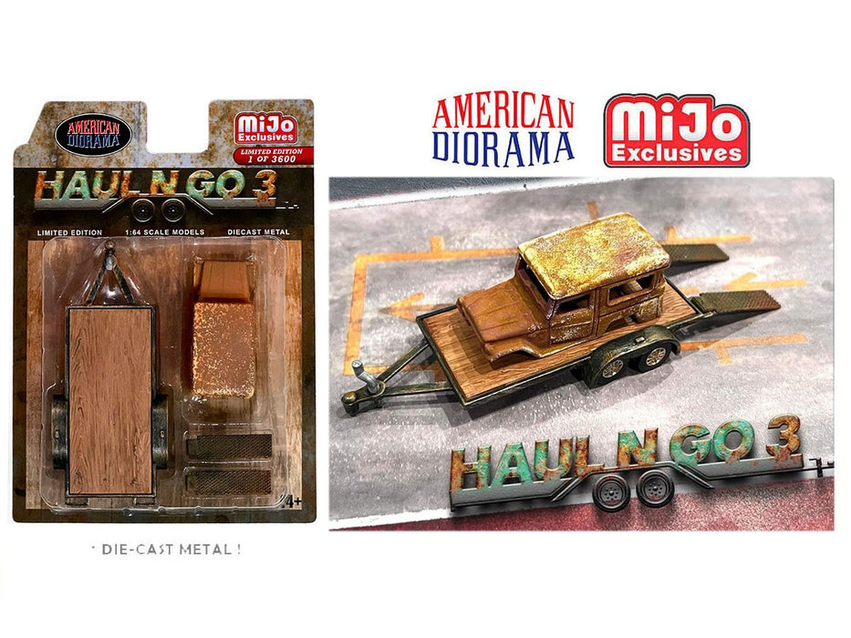 Haul N Go 3 Set - 2 pieces Diecast - American Diorama - 1/64 - AD-76522 MJ Passion Diecast