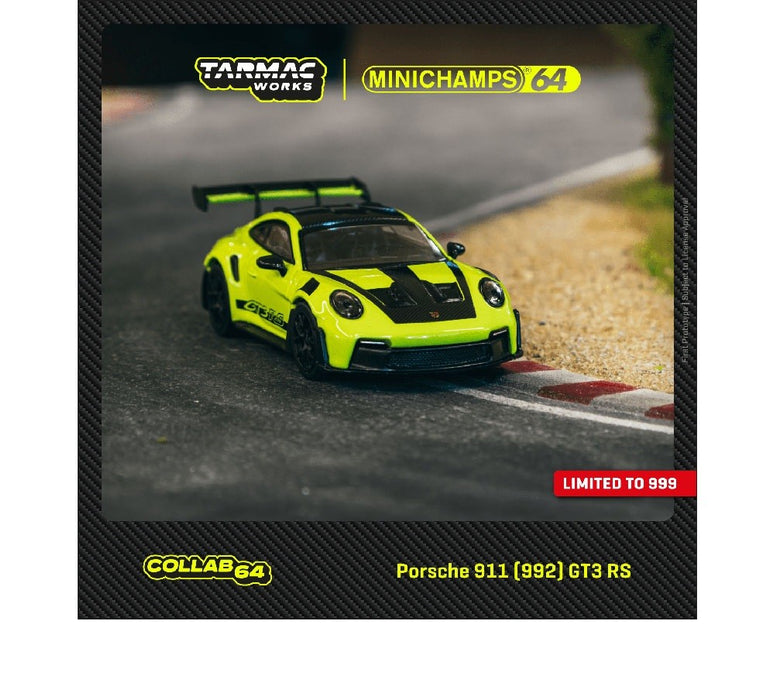 Tarmac Works & Minichamps - Porsche 911 (992) GT3 RS - Acid Green - Limited 999 pcs - Tarmac - 1/64 - T64MC-005-AG