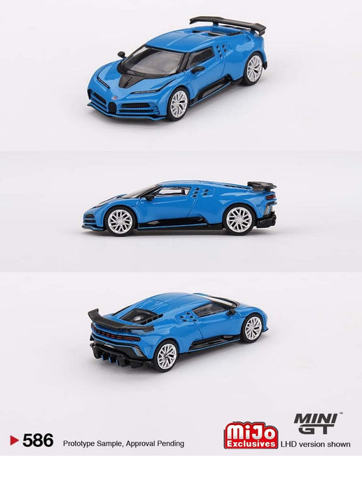 Bugatti Centodieci Blu Bugatti - Masai Rouge - Mini GT - 1:64 - MGT00586 Passion Diecast