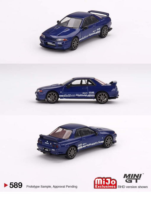 Nissan Skyline GT-R Top Secret VR32 - Blue Metallic - RHD  - Mini GT - 1:64 - MGT00589 Passion Diecast