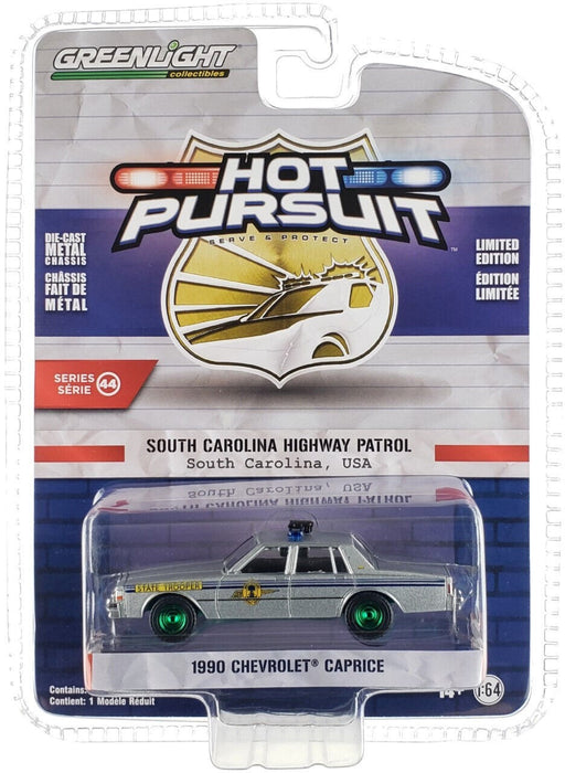 GreenMachine South Carolina Highway Patrol - 1990 Chevrolet Caprice - Hot Pursuit Series 44 - 1/64 Greenlight - 43020 BGR